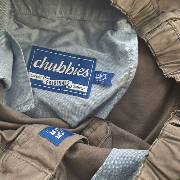 Chubbies Gray and Tan Flat Front Shorts - Picture 9 of 9